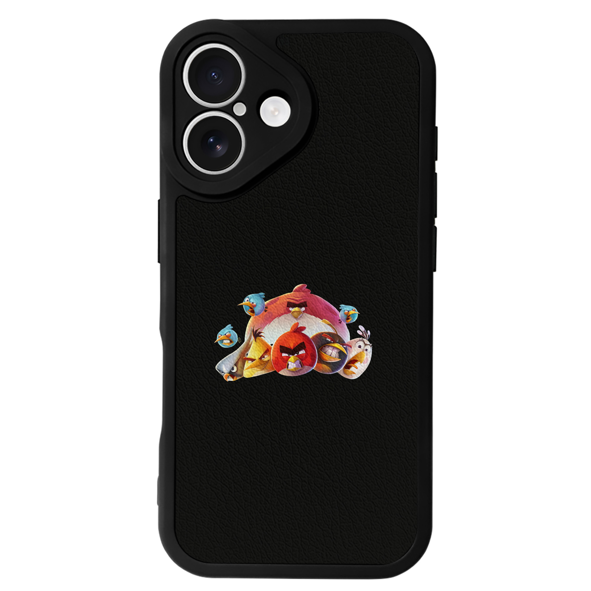 （画像用） Angry Birds アングリーバード 【iPhone 16シリーズ対応】シリコンスマホケース（レザー調） 材質：シリコン